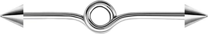 Immagine prodotto Star Piercing Anello d'argento per bilancieri con due coni (senza ottone, Acciaio chirurgico 316L)
