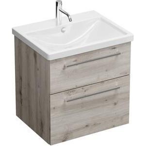 burgbad, Badmöbelset, Eqio Keramik-Waschtisch inklusive Waschtischunterschrank, Breite 630 mm