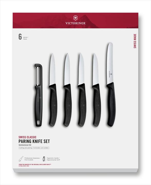 Actual product image Victorinox Gemüsemesser Swiss Classic 6-teilig, Schwarz, Typ (11 cm)