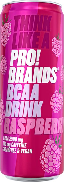 Actual product image Pro!Brands BCAA Drink Raspberry (330ml) (Raspberry, 1x)