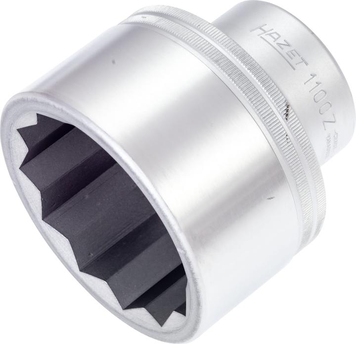 Actual product image HAZET Socket ∙ 12-point 1100Z-70 ∙ Square, hollow 25 mm (1 inch) ∙ Outside 12-point profile ∙ 70 mm… (70 mm)