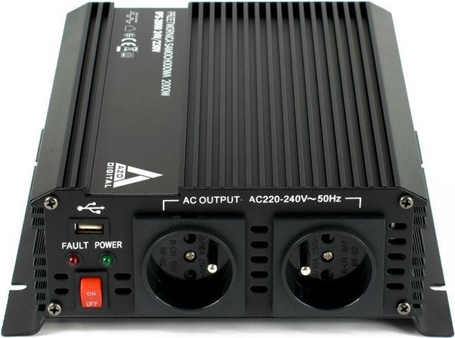 Actual product image Digital AZO 24 VDC / 230 VAC car inverter IPS-2000 2000W