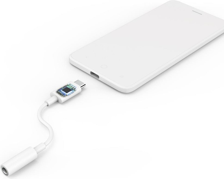 Actual product image Hama USB-C Adapter to 3.5mm Audio Jack, White (USB Type C, 3.5mm jack)
