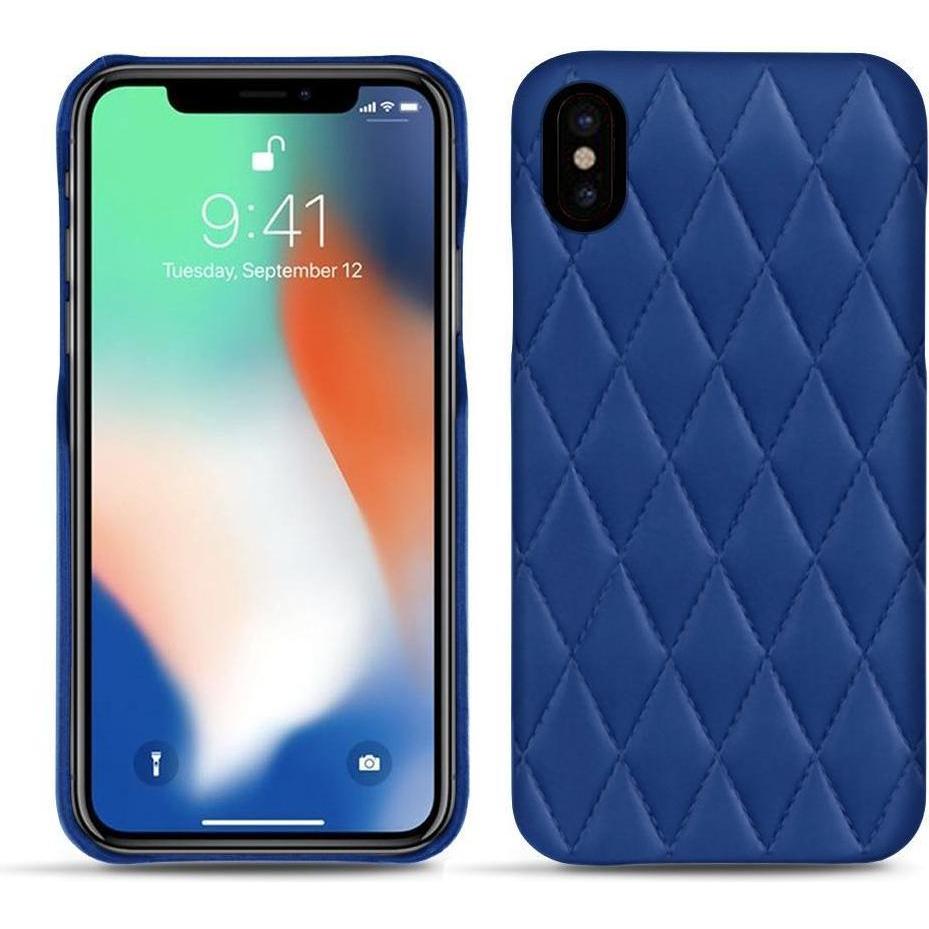 Noreve Lederschutzhülle (Apple iPhone XS Max), Smartphone Hülle, Blau