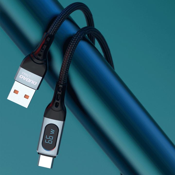 Produktbild Dudao Kabel USB USB-A - USB-C 1 m Czarny (6973687243678) (1 m, USB 3.2 Gen 1, 66 W)