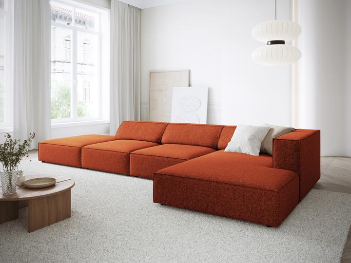 Actual product image Cosmopolitan Design Right Corner Sofa, "Arendal", 5 Seats, Terracotta, 341x166x70 Made in Europe (2 person sofa, 3-seater, 4-seater, Corner sofa)