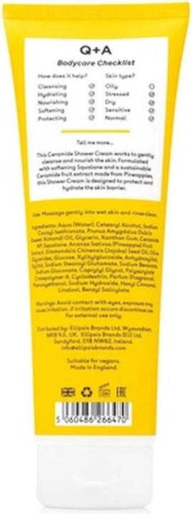 Q+A Ceramid-Duschcreme mit Squalan, Jojobaöl und nachhaltigem Ananas-Ceramidextrakt 250m (250 ml)