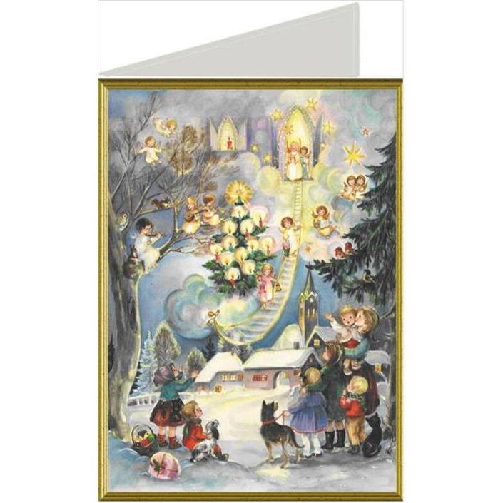 Sellmer, Grusskarte + Briefpapier, 99704 - Weihnachtskarte - Weihnachtsengel, 17,6 x 12,5 cm
