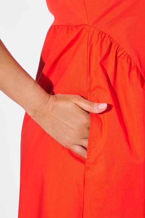 Produktbild Ulla Popken Kleid, Materialmix, A-Linie, Rundhals, ärmellos (60)