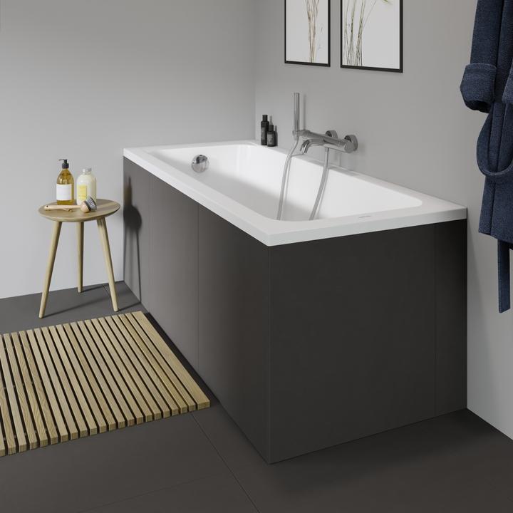 Actual product image Duravit Rectangular bathtub moulded body bath D-Code 70 x 160 cm white smooth 7000960000000 (100 l, 160 cm, 70 cm)