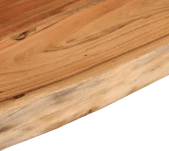 Immagine prodotto vidaXL Piano del tavolo rettangolare con bordo ad albero Piano del mobile in legno massiccio di acacia (80 x 40 x 2,5 cm)