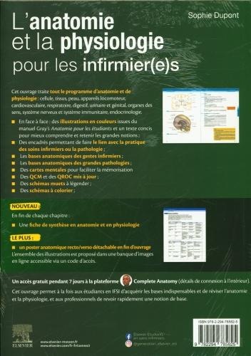 Immagine prodotto L'anatomie et la physiologie pour les infirmier(e)s (Francese, Dupont Sophie, 2024)