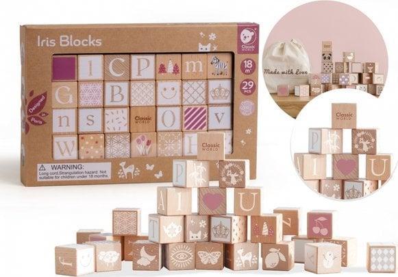 Produktbild Classic World Puzzle aus hölzernen Pastellblöcken. Lernen, Buchstabenmuster zu zählen. 29 El.