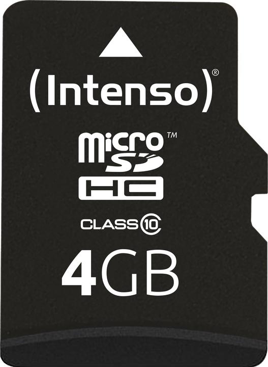 Immagine prodotto Intenso microSD Class 10 (4 GB, microSDHC, U1)