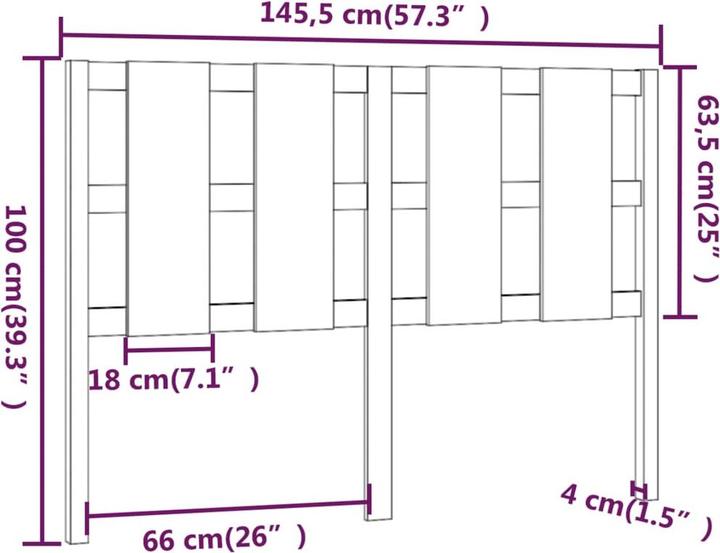 Image du produit vidaXL Kopfteil (155 x 5 x 100 cm)