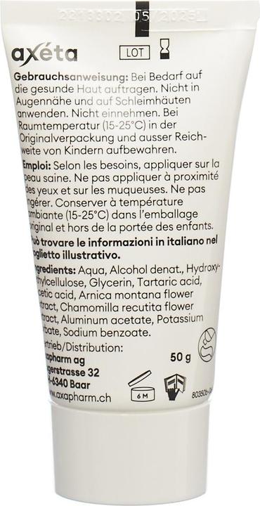 Nährwerte und Zutaten Axeta Essigsaure Tonerde Gel 50 g (1 x, 67 g)