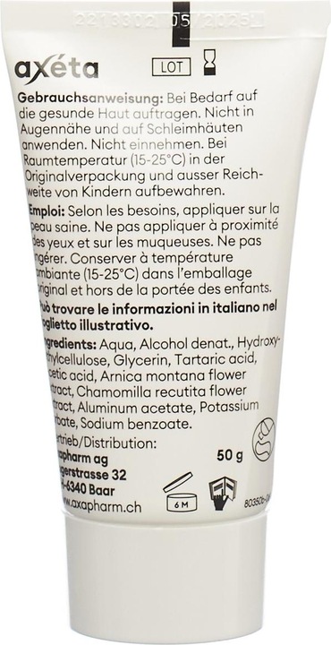 Nährwerte und Zutaten Axeta Essigsaure Tonerde Gel 50 g (1 x, 67 g)