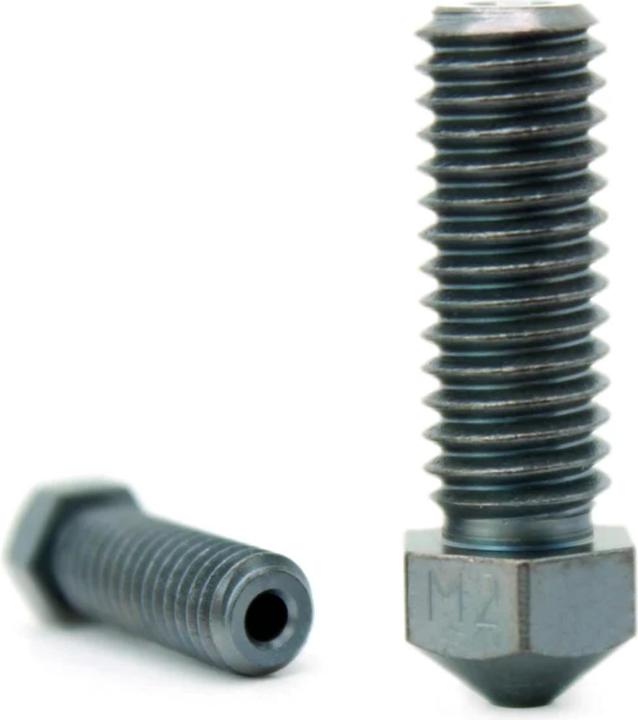 MicroSwiss 0.8mm E3D Volcano Micro Swiss M2 steel hardened nozzle coated (Blast pipe)