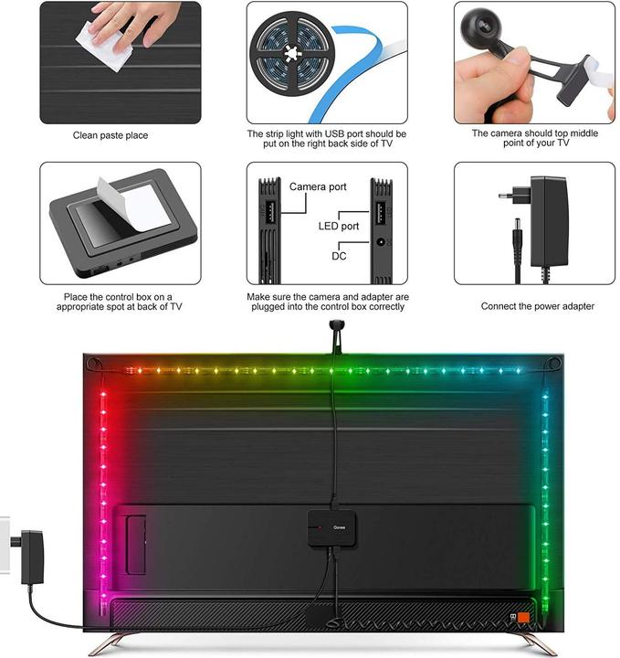 Image du produit Govee Rétroéclairage LED pour TV (Blanc, 260 cm, Intérieur)