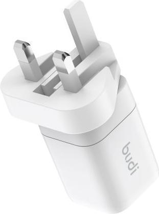 Actual product image Budi USB-C und USB-A GaN Fast Charger (33 W, 2 ports)