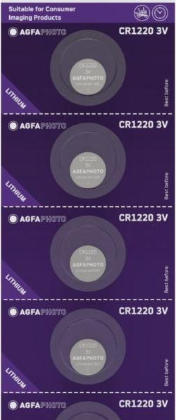 Produktbild AGFAPHOTO Knopfzelle CR 1220 Lithium 3 V 5 St. (5 Stk., CR1220)