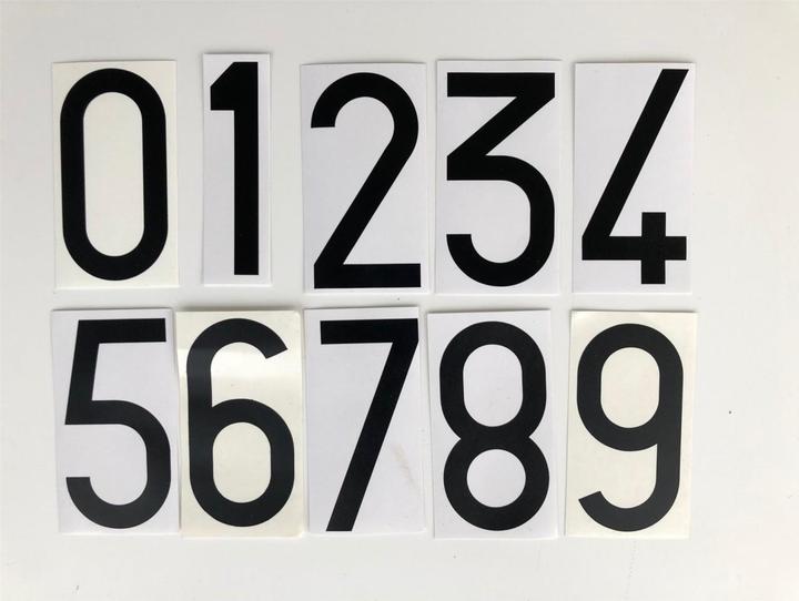 Immagine prodotto Trem Numbero, autoadesivo, 8 cm, nero