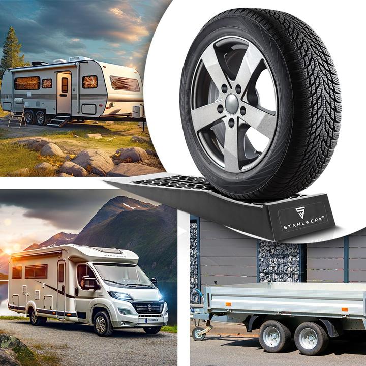 Image du produit Stahlwerk Cale de marche GT-13 ST Lot de 2 avec capacité de charge de 3t Cale d'accès Cale de compensation