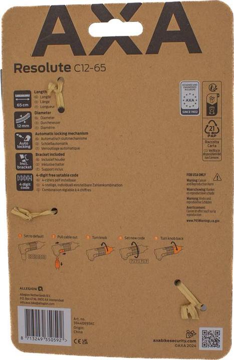 Actual product image AXA Resolute 60/12 Code (60 cm)