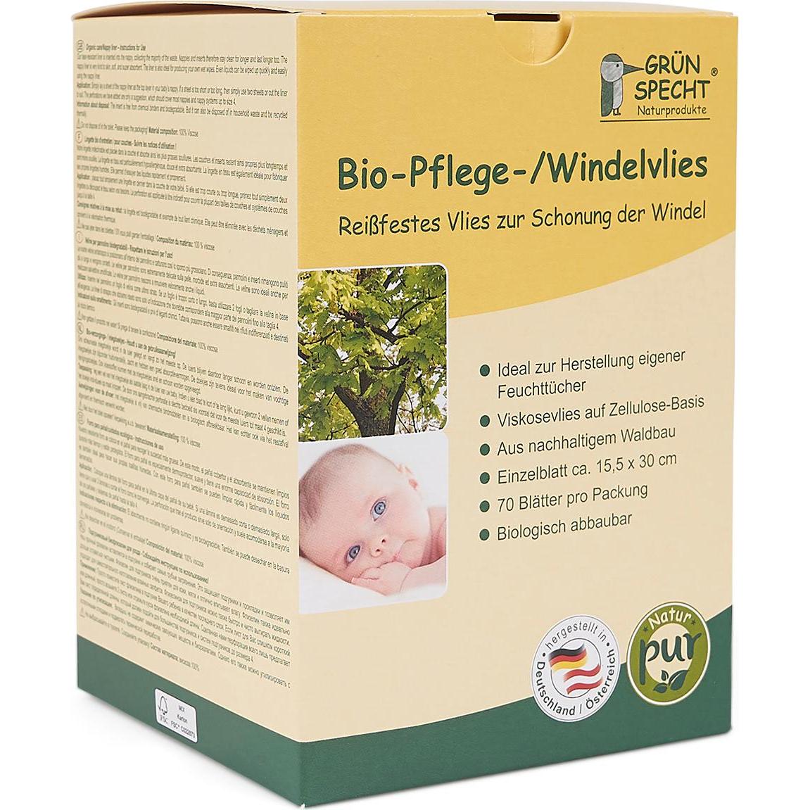 Grünspecht Pflege und Windelvlies (One Size, 70 Stück)