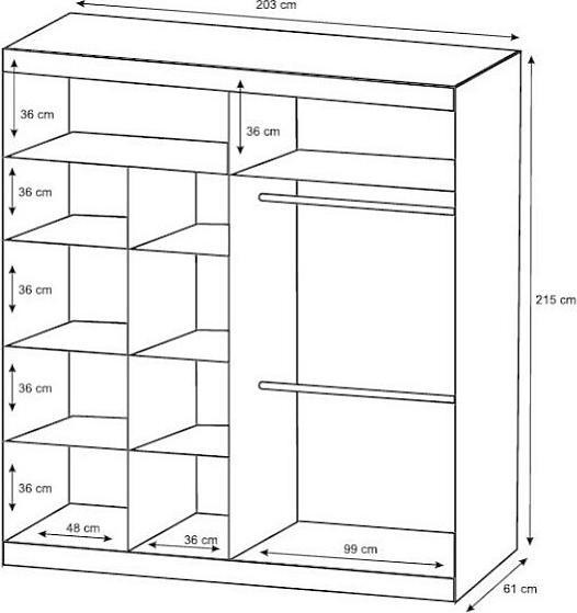 Immagine prodotto Vente-unique Rovinja (72 x 61 x 215 cm)