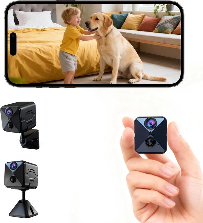 Produktbild Javiscam 4K Mini Überwachungskamera E7 mit Bewegungsmelder (3840 x 2160 Pixels)