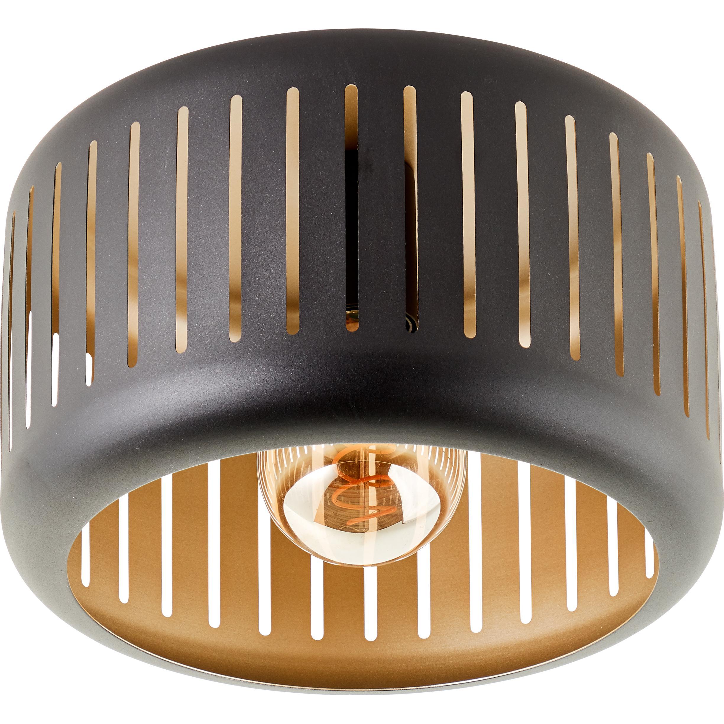 Thumbnail - Brilliant, Wandleuchte + Deckenleuchte, Plafondlamp Tyas E27 max 1x60W - Zwart/Goud (E27)