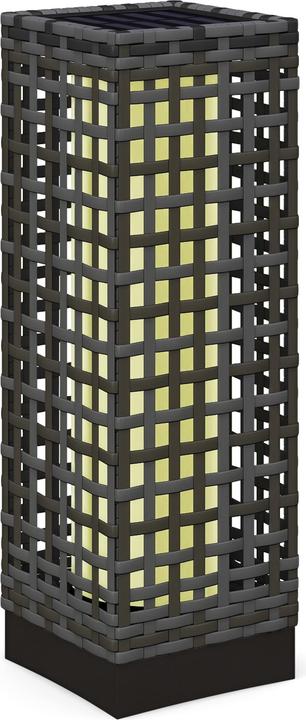 Outsunny Rattan Solarleuchte Stahl, PE Rattan Grau (IP44)