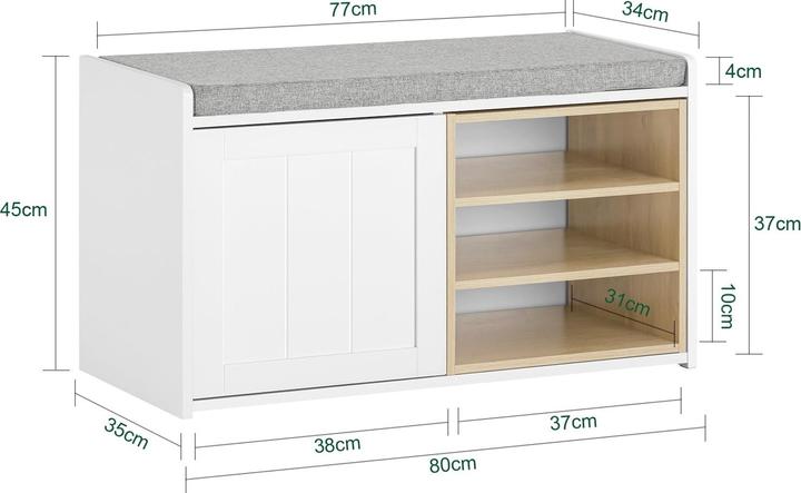 Produktbild SoBuy Schuhbank (80 cm)