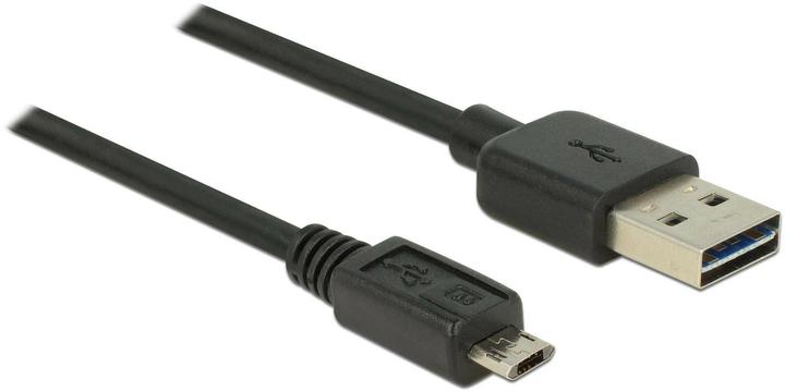 Produktbild Delock USB2.0-Kabel Easy A-MicroB: 3m, schwarz (3 m, USB 2.0)