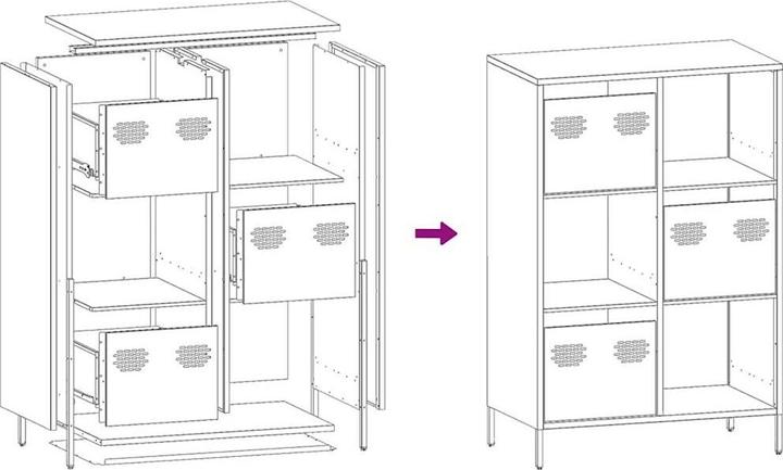 Image du produit vidaXL Highboard (68 x 39 x 103.50 cm)
