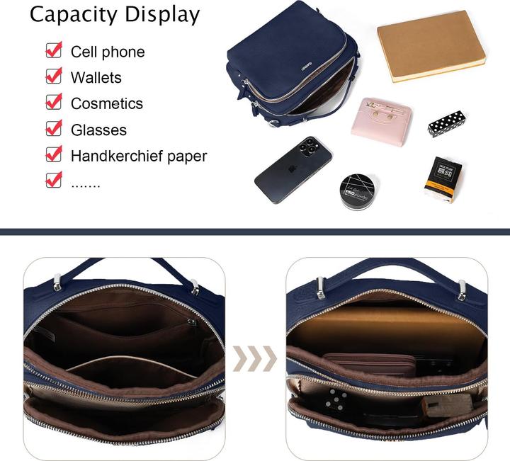 Actual product image Only-Bags.Store Shoulder bag with zip, crossbody bag, small leather handbag