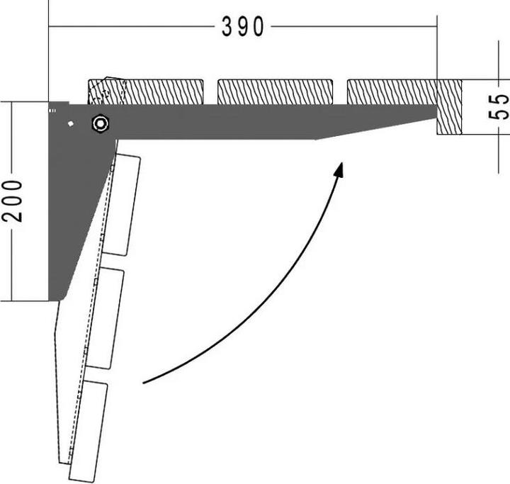 Produktbild Makk Sitzbank-Klappkonsolen für Schulen, Sporthallen, usw. (abklappbar / ohne Schuhrostauflage)