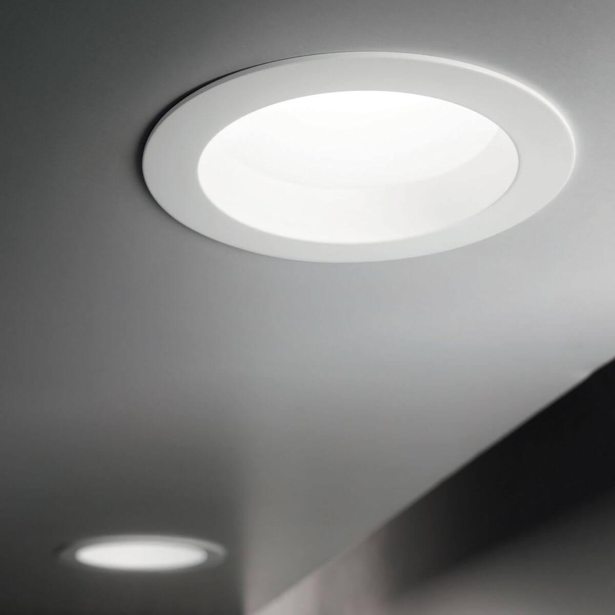Thumbnail - Ideal lux, Wandleuchte + Deckenleuchte, BASIC LED Einbauleuchte 10W ⌀103mm Weiss warmweiss 193519 (1150 lm)