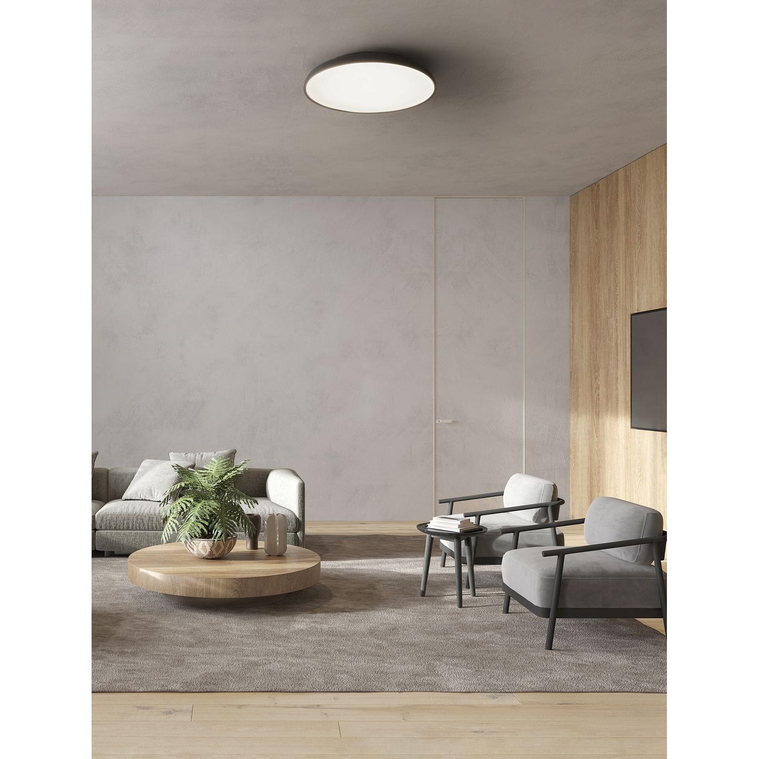 Thumbnail - Nova Luce, Wandleuchte + Deckenleuchte, LINUS LED Deckenleuchte Schwarz 50W Steuerbare Lichtfarbe 9x60cm dimmbar 9005657