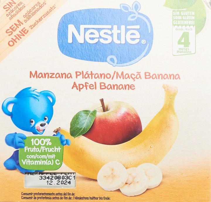 Image du produit Nestlé Compote de pommes et de bananes, après 4 mois (400 g)