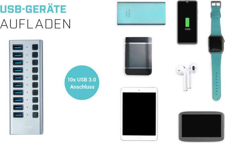 Produktbild i-tec U3CHARGEHUB10 (USB-B, 10 Ports)