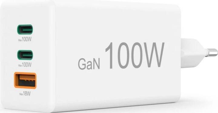 Actual product image Hama GaN quick charger, 2x USB-C PD, 1x USB-A Q (100 W)