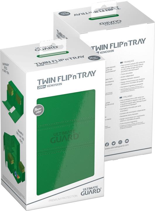 Actual product image Ultimate Guard Twin Flip'n'Tray 200+ XenoSkin Monocolor Vert