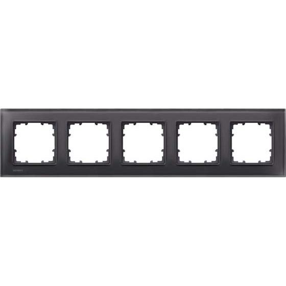 Siemens, Zubehör Schalterprogramm, Rahmen 5f sw glz DELTAmiro Glas 5TG1205-2