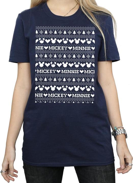 Produktbild Disney Mickey And Minnie Christmas Fair Isle TShirt (XXL)