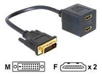 Produktbild Delock DVI-D zu 2xHDMI (HDMI, 20 cm)
