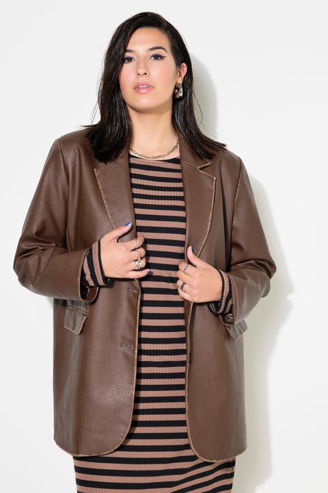 Immagine prodotto Studio Untold Blazer dal taglio oversize con similpelle ed effetto sdrucito (42, 44)