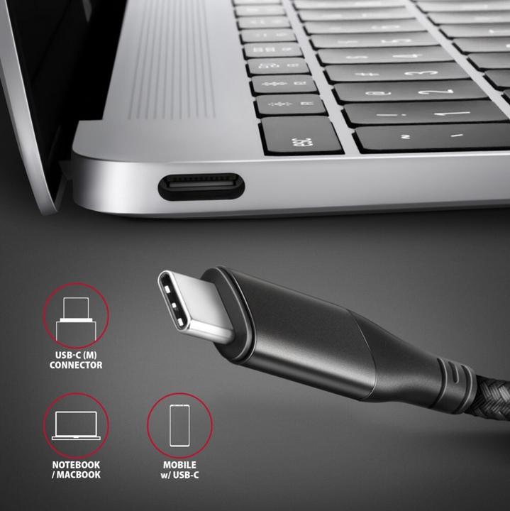 Actual product image Axagon RVC-HI2M USB-C to HDMI 2.0 Adapter, 4K/60Hz, Aluminium - 25 cm (0.25 m)
