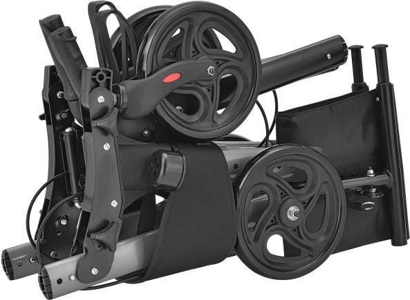 Actual product image Juskys Vital rollator with seat & shopping bag